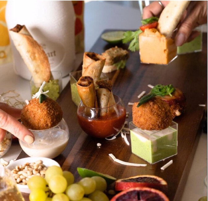 Bouchées État Végétal sur une table des Fêtes